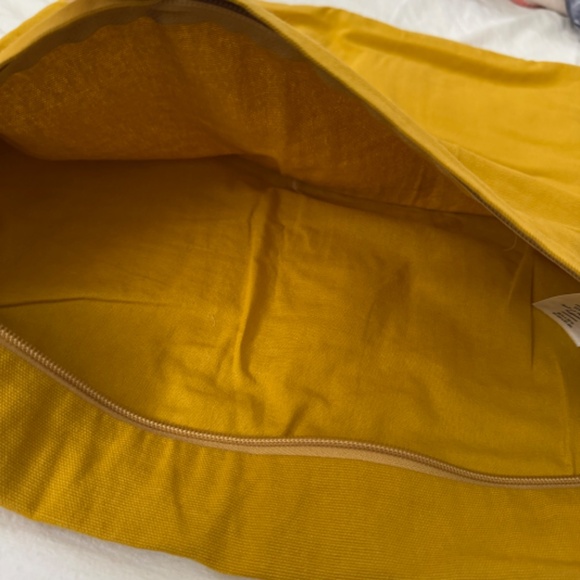 West Elm Cotton Corded Grid Pillow Geometric 20x20 Dark Horseradish - Picture 5 of 6